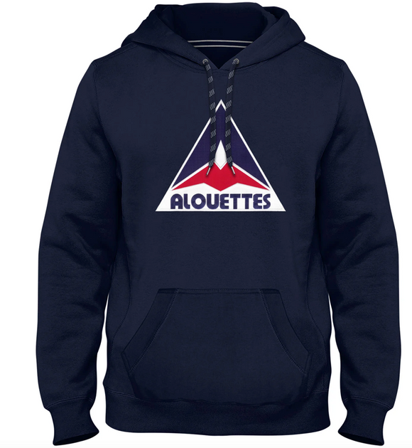 Montreal Alouettes CFL Bulletin Men's Navy Express Twill Retro Logo Hoodie