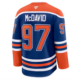 Men's Edmonton Oilers Fanatics Royal Home Premium NHL Hockey Jersey - Connor McDavid