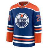 Men's Edmonton Oilers Fanatics Royal Home Premium NHL Hockey Jersey - Leon Draisaitl