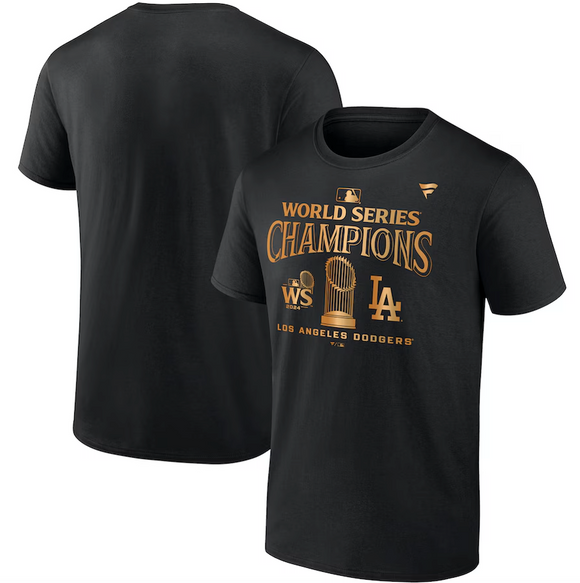 Men's Fanatics Black Los Angeles Dodgers 2024 World Series Champions Parade T-Shirt