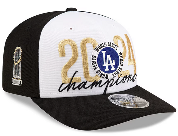 Los Angeles Dodgers New Era 2024 World Series Champions Locker Room 9SEVENTY Stretch-Snap Hat – Black