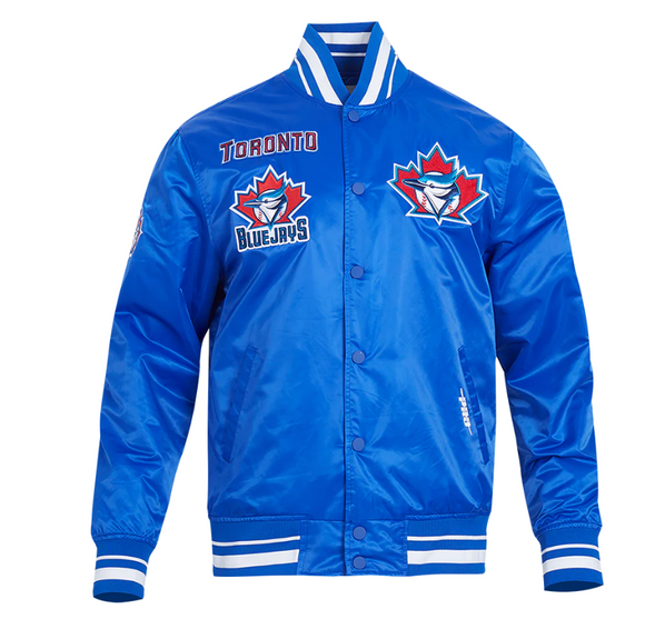 Men's Toronto Blue Jays Pro Standard Royal Blue Cooperstown Collection Retro Classic Satin Full-Snap Jacket