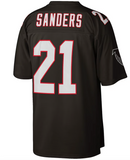 Men's Mitchell & Ness Deion Sanders Black Atlanta Falcons 1992 Retired Player Replica Jersey