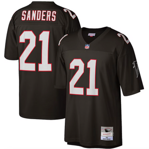 Men's Mitchell & Ness Deion Sanders Black Atlanta Falcons 1992 Retired Player Replica Jersey