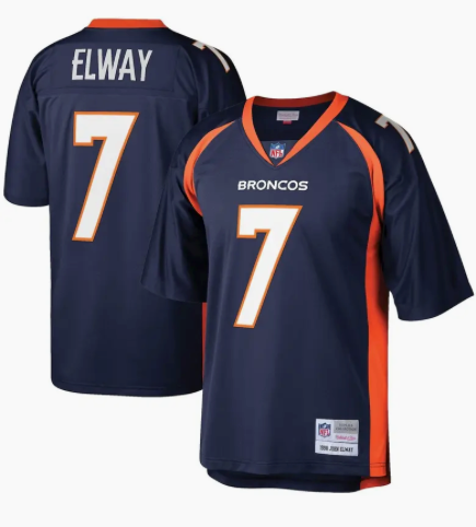 Men's Denver Broncos John Elway 1998 Mitchell & Ness Navy Replica Jersey