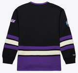 Men's Mitchell & Ness Black Toronto Raptors Hardwood Classics Heritage Lace-Up Pullover Sweatshirt