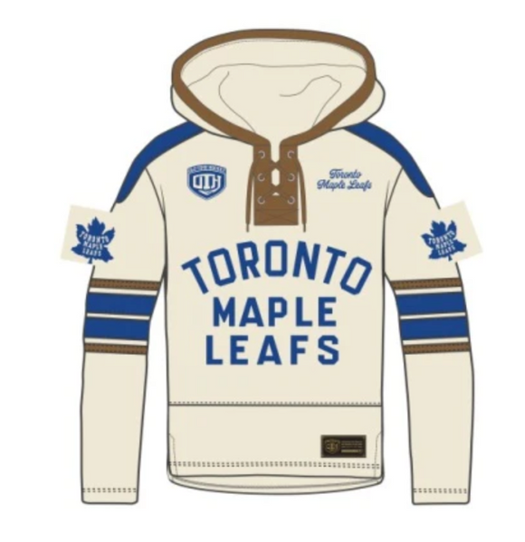 Men's Toronto Maple Leafs NHL 47 Brand OTH Beige Heritage Heavyweight Lacer Hoodie