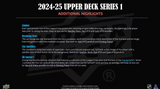 2024/25 Upper Deck Series 1 Hockey 4-Pack Blaster Box 4 Packs per Box, 12 Cards per Pack