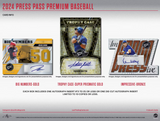 2024 Leaf Press Pass Premium Baseball Hobby Box 11 Cards Per Box