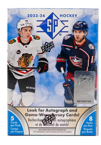 2023/24 Upper Deck SP Hockey 8-Pack Blaster Box 8 Packs per Box, 5 Cards per Pack