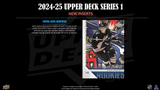 2024/25 Upper Deck Series 1 Hockey Tin 8 Packs per Tin + 1 Bonus Dazzlers 3-Card Pack, 12 Cards per Pack