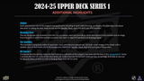 2024/25 Upper Deck Series 1 Hockey Tin 8 Packs per Tin + 1 Bonus Dazzlers 3-Card Pack, 12 Cards per Pack