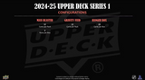 2024/25 Upper Deck Series 1 Hockey Tin 8 Packs per Tin + 1 Bonus Dazzlers 3-Card Pack, 12 Cards per Pack