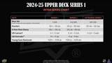 2024/25 Upper Deck Series 1 Hockey Tin 8 Packs per Tin + 1 Bonus Dazzlers 3-Card Pack, 12 Cards per Pack