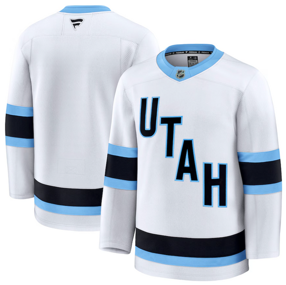 Men's Utah Hockey Club Fanatics White Away Premium NHL Hockey Jersey