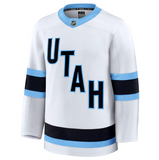 Men's Utah Hockey Club Fanatics White Away Premium NHL Hockey Jersey