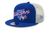 Men's New Era Glow In The Dark Neon Toronto Blue Jays 9Fifty Trucker Adjustable Snapback Hat - Blue