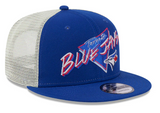 Men's New Era Glow In The Dark Neon Toronto Blue Jays 9Fifty Trucker Adjustable Snapback Hat - Blue