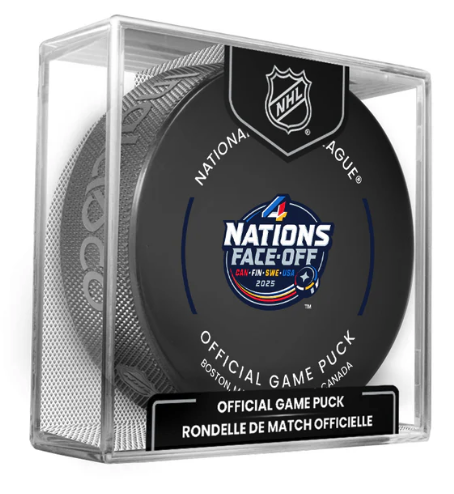 NHL 2025 4 Nations Face-Off Championship Official Final Game Puck Cube - USA vs Canada