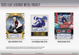 2024/25 Leaf Metal Legends Hockey Hobby Box 4 Cards Per Box