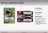 2024/25 Leaf Metal Legends Hockey Hobby Box 4 Cards Per Box