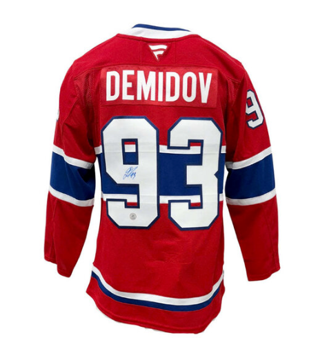 Ivan Demidov Signed Montreal Canadiens Fanatics Premium NHL Hockey Jersey