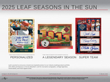 2025 Leaf Seasons In The Sun Baseball Box 4 cards per box