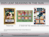2025 Leaf Seasons In The Sun Baseball Box 4 cards per box