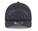 Edmonton Oilers New Era Minimalist Black 9FORTY A-Frame Snapback Hat