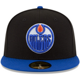 Men's Edmonton Oilers NHL 59FIFTY Fitted 2-Tone Logo Hat - Black