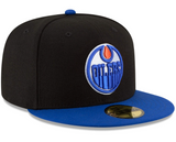 Men's Edmonton Oilers NHL 59FIFTY Fitted 2-Tone Logo Hat - Black