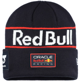 Men's New Era Max Verstappen Navy Red Bull Racing Replica Driver Cuff Knit Hat