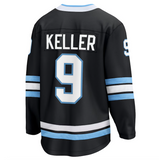 Men's Fanatics Utah Hockey Club Breakaway Home Black Clayton Keller Hockey Jersey