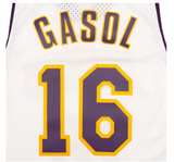 Pau Gasol Los Angeles Los Lakers Mitchell & Ness 2008-09 Hardwood Classics Swingman Jersey - White
