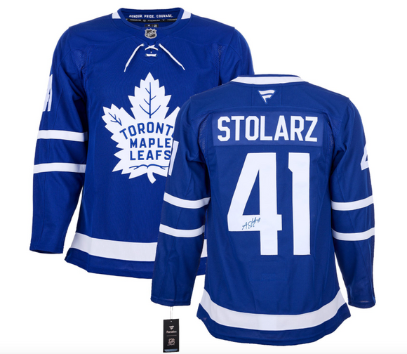 Anthony Stolarz Signed Toronto Maple Leafs Fanatics NHL Hockey Jersey - With COA & Hologram