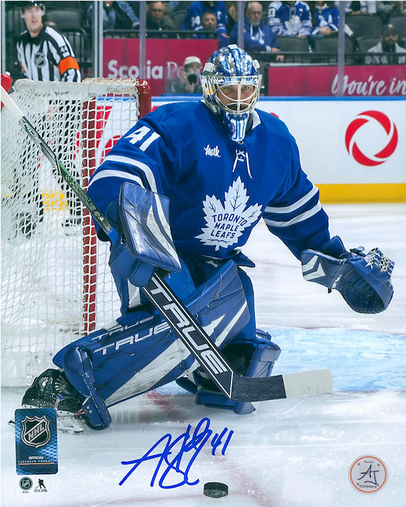 Anthony Stolarz Toronto Maple Leafs Signed 8x10 Action Pose Photograph