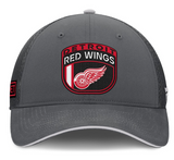 Men's Detroit Red Wings Fanatics Gray Authentic Pro Home Ice Trucker Adjustable Hat