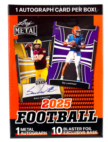 2025 Leaf Metal Football Blaster Box 11 Cards Per Box