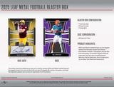 2025 Leaf Metal Football Blaster Box 11 Cards Per Box