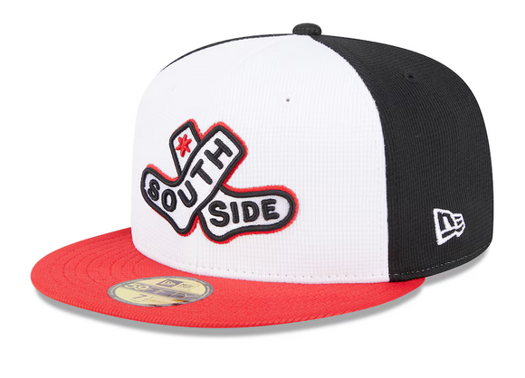 Chicago White Sox New Era 2025 City Connect Batting Practice 59FIFTY Fitted Hat - White/Red