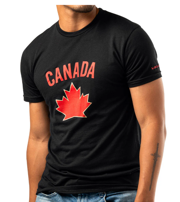 Unisex Black Hockey Canada Team Canada Graphic T-Shirt By Bauer