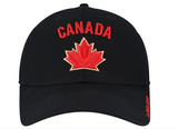Hockey Team Canada Unisex Adjustable Trucker Mesh Adjustable Snapback Hat - Black