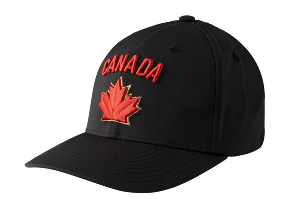 Hockey Team Canada Bauer Unisex Flex Fit Elastafit Hat - Black