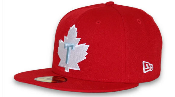 Men's New Era IBL Toronto Maple Leafs Intercounty Baseball League Fitted 59Fifty Hat - Scarlet