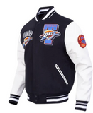 Men's NBA Finals Oklahoma City Thunder 2025 Champions Wool & Vegan Leather Varsity Jacket
