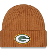 Men's New Era Light Bronze Green Bay Packers NFL Football Core Classic Knit Hat