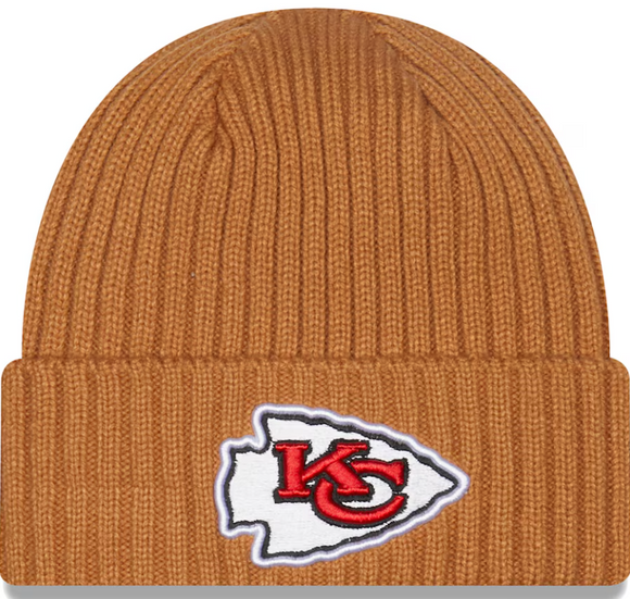 Men's New Era Light Bronze Kansas City Chiefs NFL Football Core Classic Knit Hat
