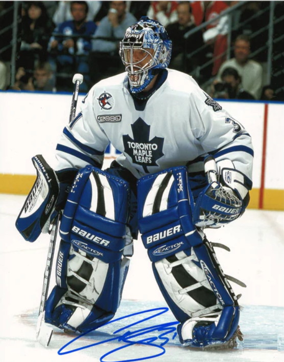 Curtis Joseph Toronto Maple Leafs Signed 8x10 In The Crease Photograph
