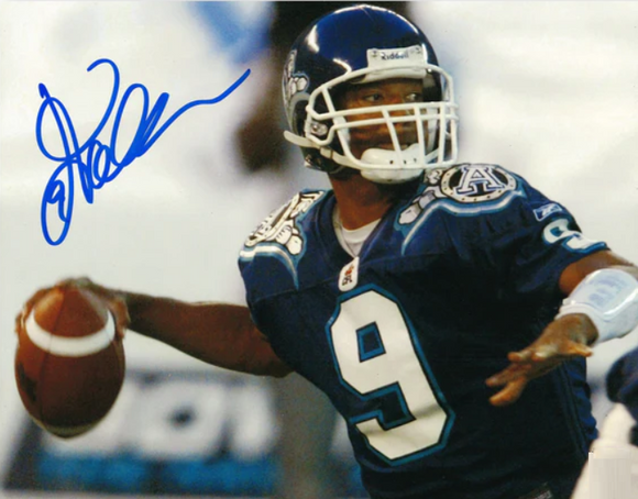 Damon Allen Toronto Argonauts Signed 8x10 CFL Football Photograph