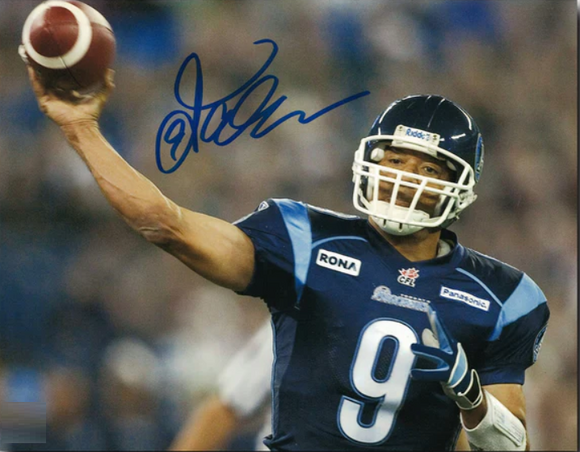 Damon Allen Toronto Argonauts Signed 8x10 CFL Football Photograph